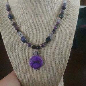 A hand beaded necklace